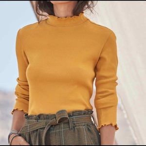 Pink Sundance Cotton Rib Mock Turtleneck